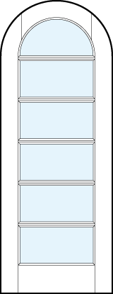 radius top glass center modern front entry french doors with six horizontal true divided lites