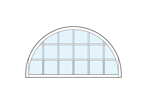 radius top front entry modern transom windows with eighteen square glass panels divided by true divided lites