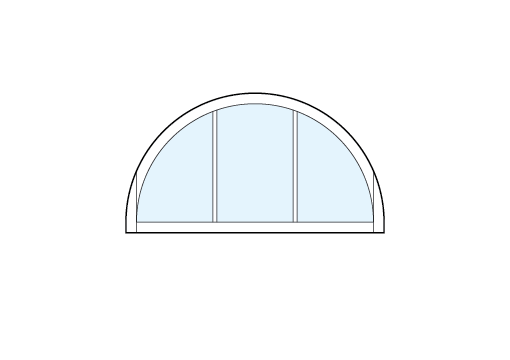 radius top front entry modern transom windows with three vertical true divided lites