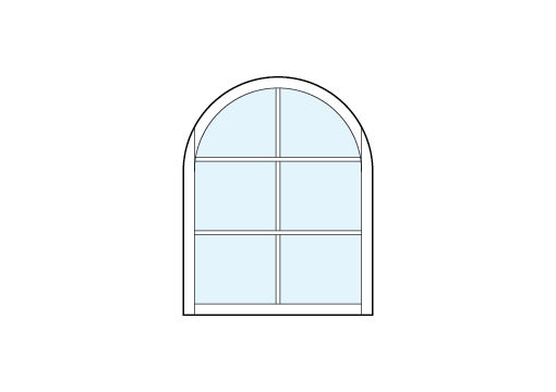 radius top vertical front entry craftsman style transom windows with six glass panes true divided lites