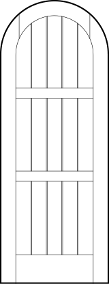 radius top v groove interior doors with barn style look with 15 vertical slat and four horizontal look