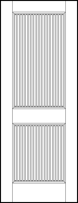 stile and rail art deco custom interior doors with two vertical tambour panels