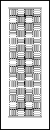 custom art deco basket weave tambour interior door