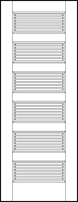 custom art deco interior doors with six horizontal tambour panels