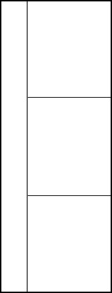 horizontal panel door interior with single vertical kerf cut on left side and two horizontal cuts