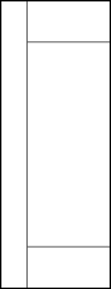 horizontal panel door interior with single vertical kerf cut on left side and two duel horizontal cuts