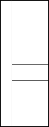 horizontal panel door interior with single parallel cut on left side and two horizontal cuts near bottom third