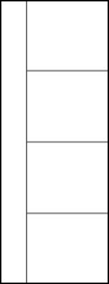 horizontal panel door interior with three parallel kerf cuts dividing door into thirds and one left vertical cut