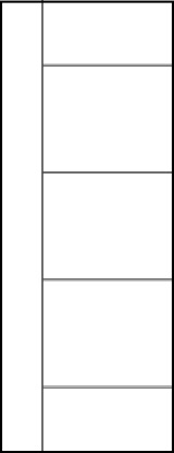 horizontal panel door interior with four tall kerf cuts with two near edges and two center cuts & left vertical