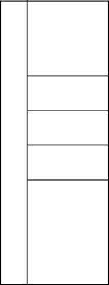 horizontal panel door front entry with four horizontal kerf cuts near the center and left vertical cut