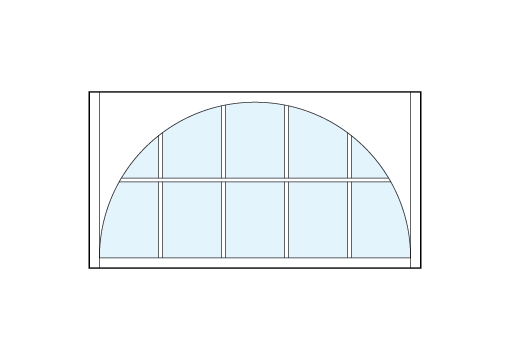 front entry modern transom windows with cross true divided lites creating ten sections and big arch