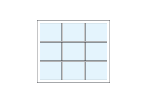 square front entry craftsman style transom windows with true divided lites between nine glass panels