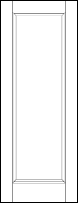 front entry custom panel doors with sunken central rectangle panel