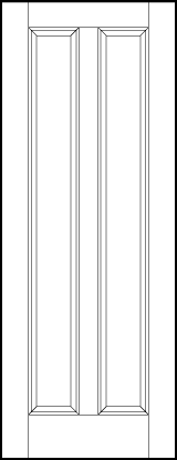 interior custom panel doors with two sunken central rectangle panels