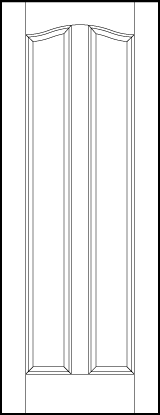 interior custom panel doors with two sunken rectangle panels and slight arch top