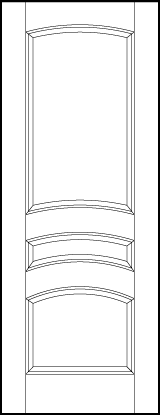 3 panel shaker interior door arched design throughout