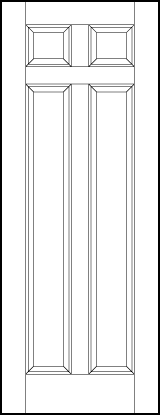 4 panel craftsman interior door with two small top panels