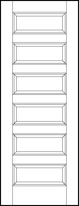 custom panel interior doors with six horizontal equal sunken panels