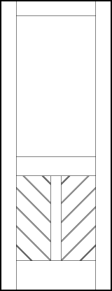 v groove interior doors with large top panel and chevron pattern on the bottom