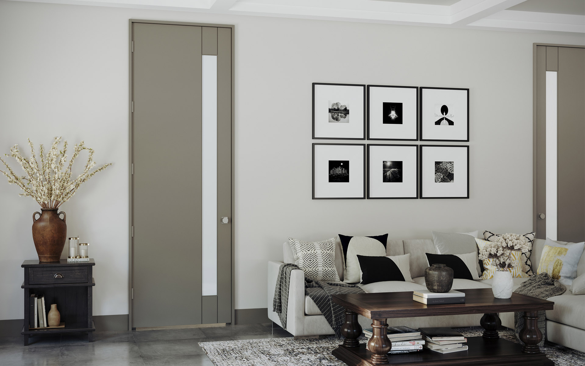 Family room with tm1010 doors in MDF