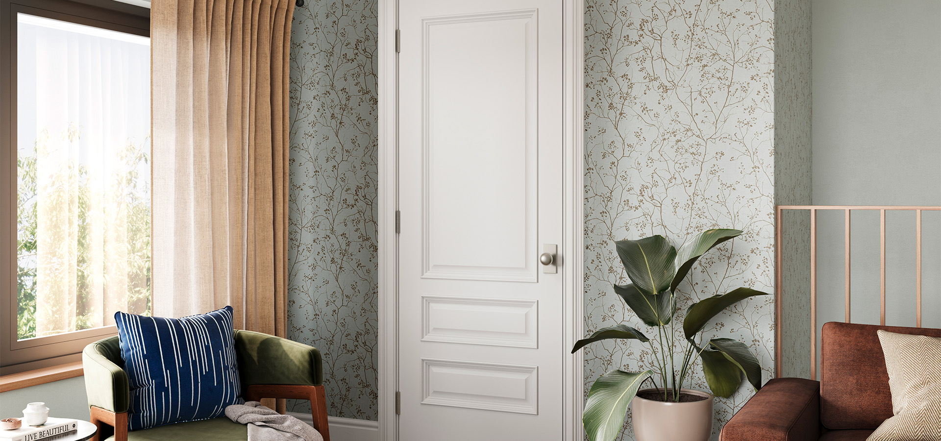 TS3280 door in MDF with Bolection moulding and scoop panel