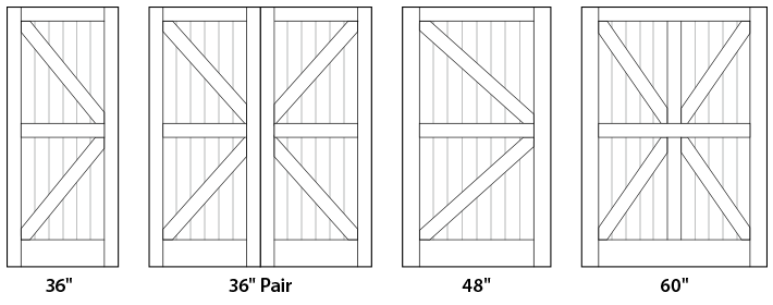 VG4030 barn door pair