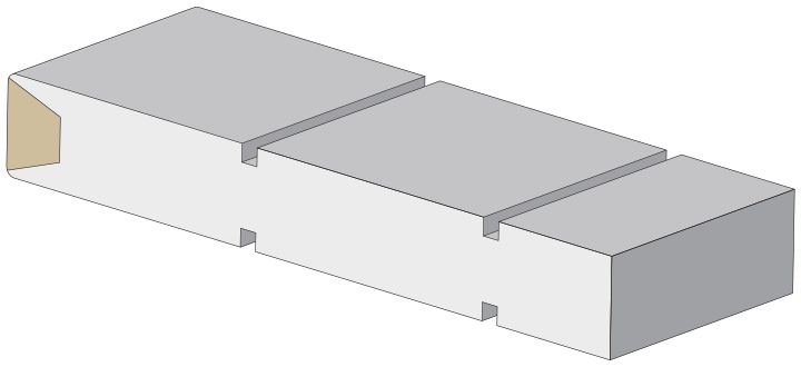 Kerf cut profile