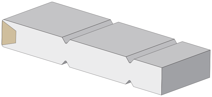 Wide V-groove profile