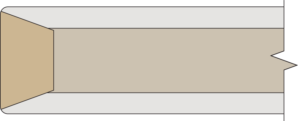 sample flush <DF> door cross section