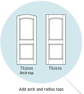 arch and radius-top options