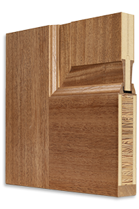 Cutout detail of Reserve™ wood entry door