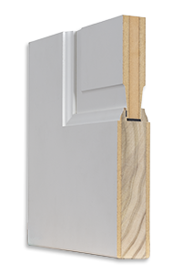 Cutout detail of Relient™ wood entry door