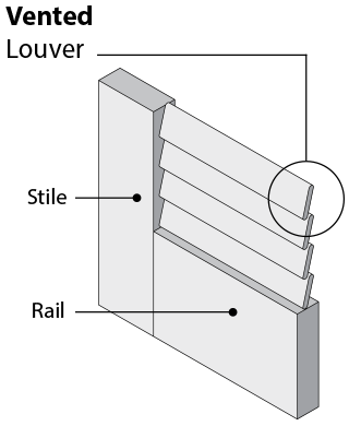 vented louver cross section