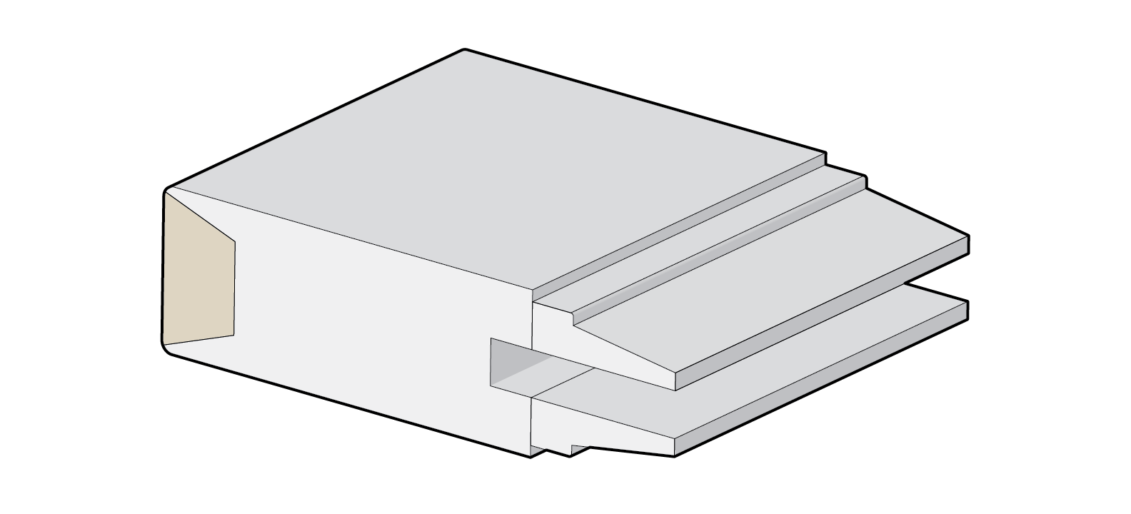 TS5000 | 5 Horizontal Panel Shaker Interior Door | TruStile