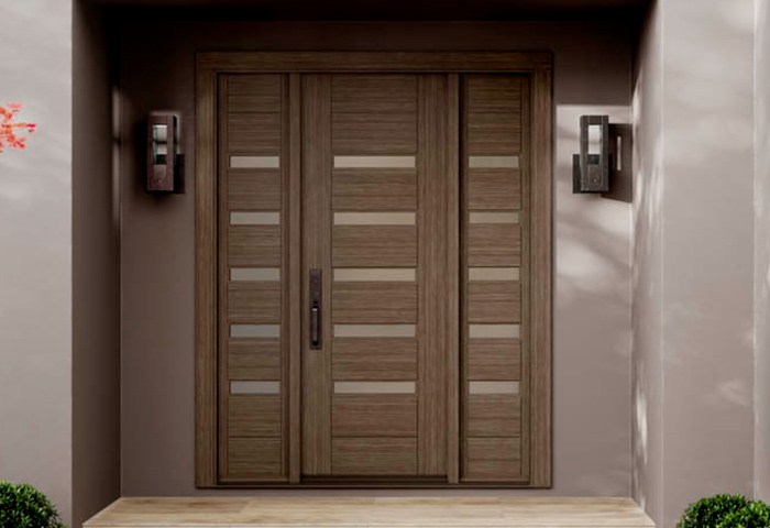 entry with sidelites that match door style