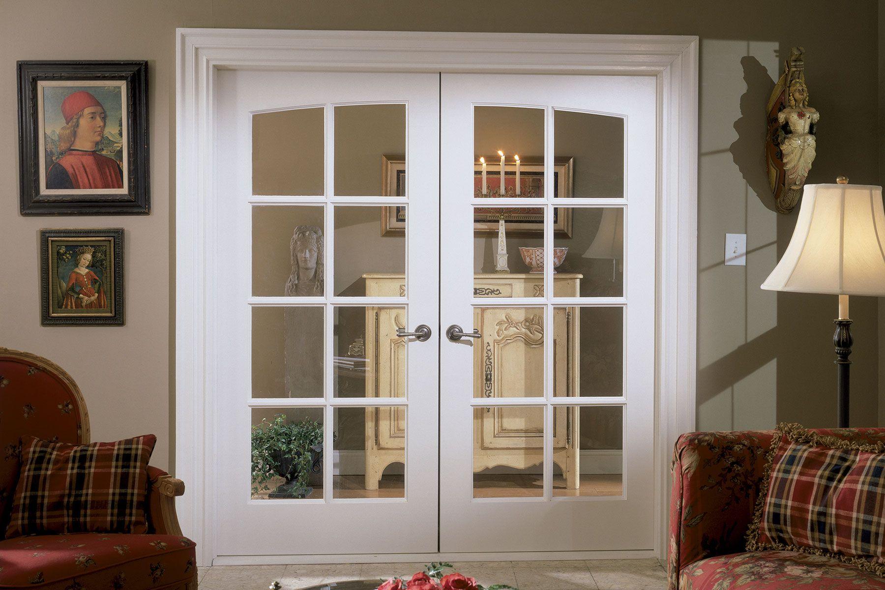Modern Double Swinging French Doors | Interior Glass Doors