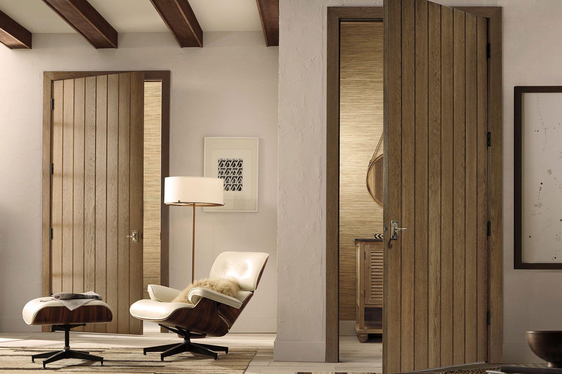 modern tranquil plank interior doors