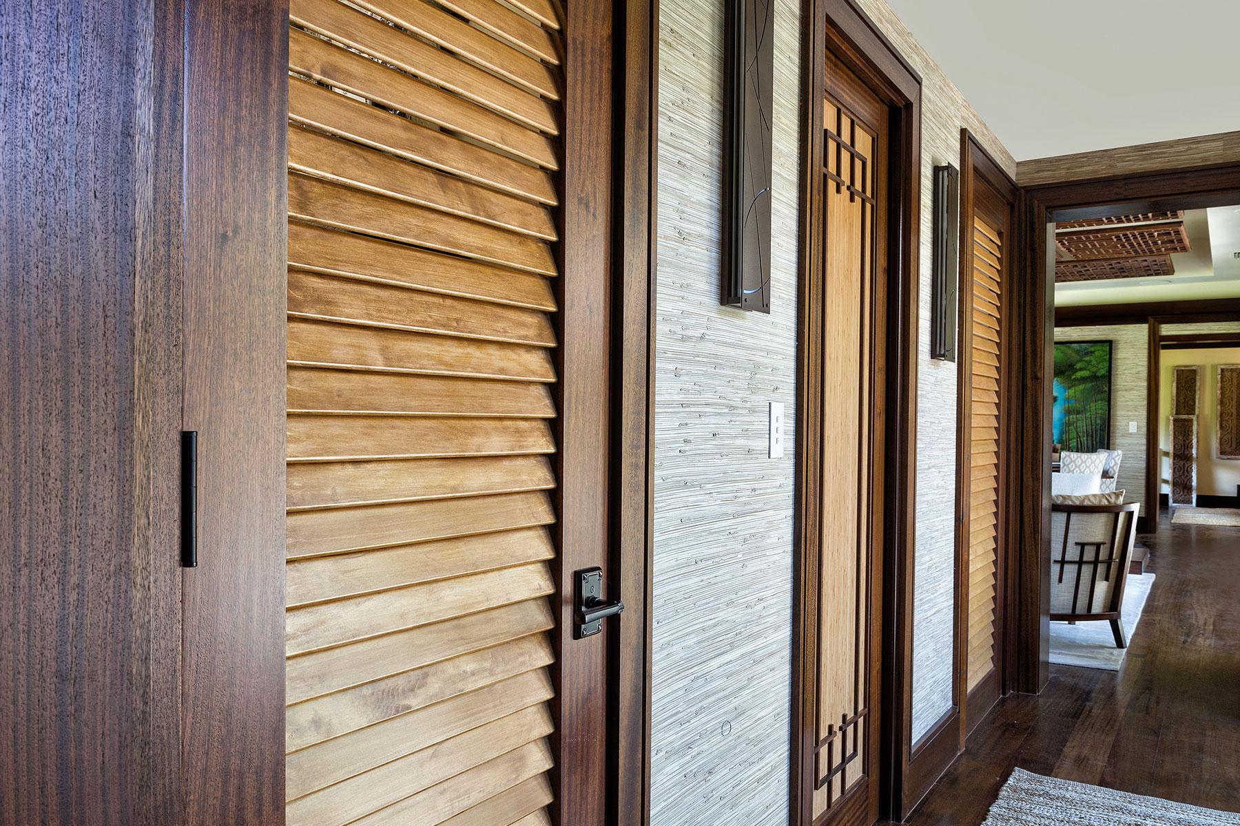 wooden oak louvered closet doors