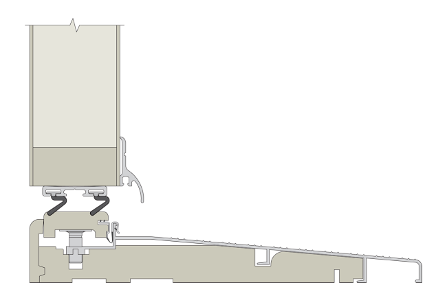 cross section drawing of oak adjustable sill