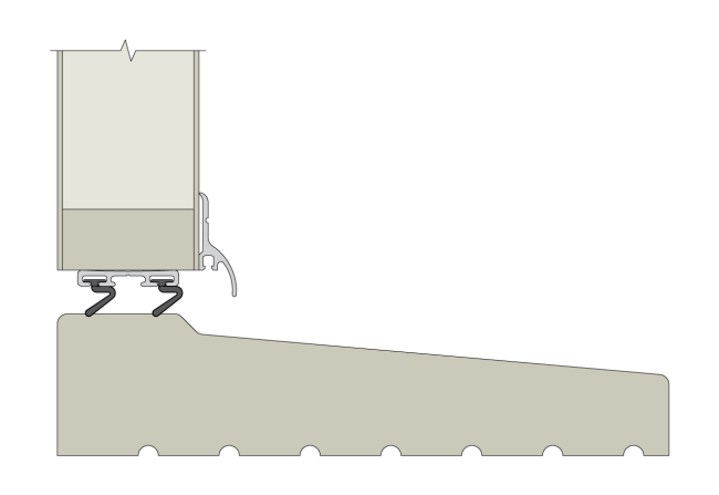cross section drawing of 1-3/4" solid wood sill