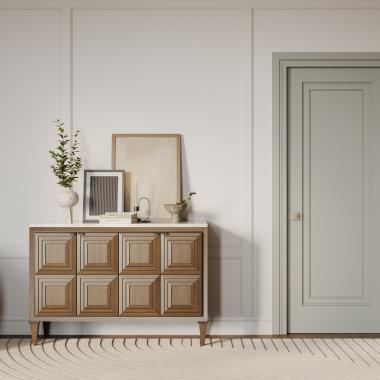 TS1000 mdf panel door set in a transitional style space.