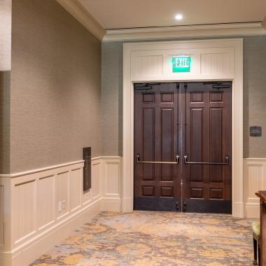 Pair of TS6050 doors in maple with Roman Ogee (OG) sticking and Scoop (B) bladder-pressed panel.