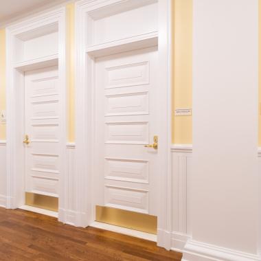 Custom 5-panel door in MDF with Bolection Moulding (BM) and Senior Raised (E) panel.