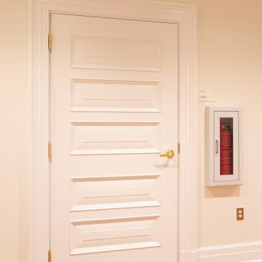 Custom 5-panel door in MDF with Bolection Moulding (BM) and Senior Raised (E) panel.