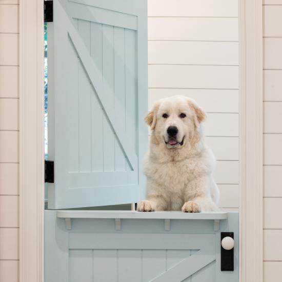 Customized VG4030 Dutch door in MDF with Square Stick (SS) sticking.