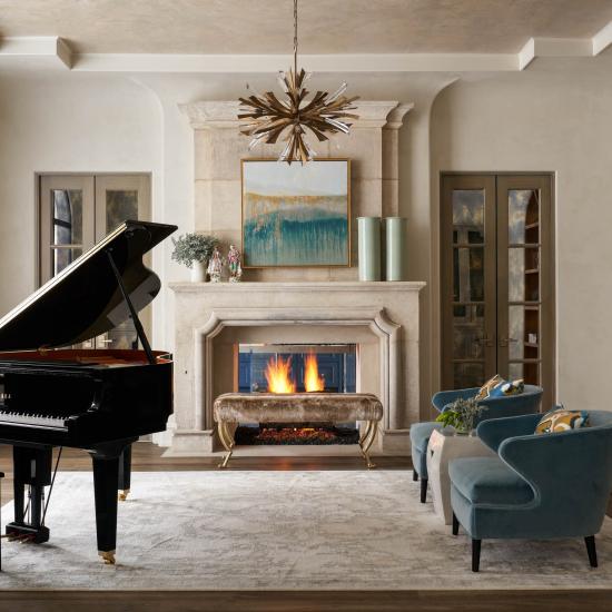 Pair of FL400 doors in piano room