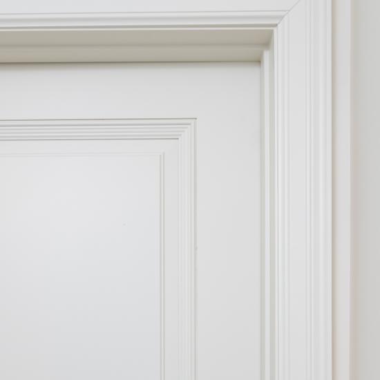 TS1000 doors in MDF with Low Profile (LP) moulding and Double Hip (D) panel.