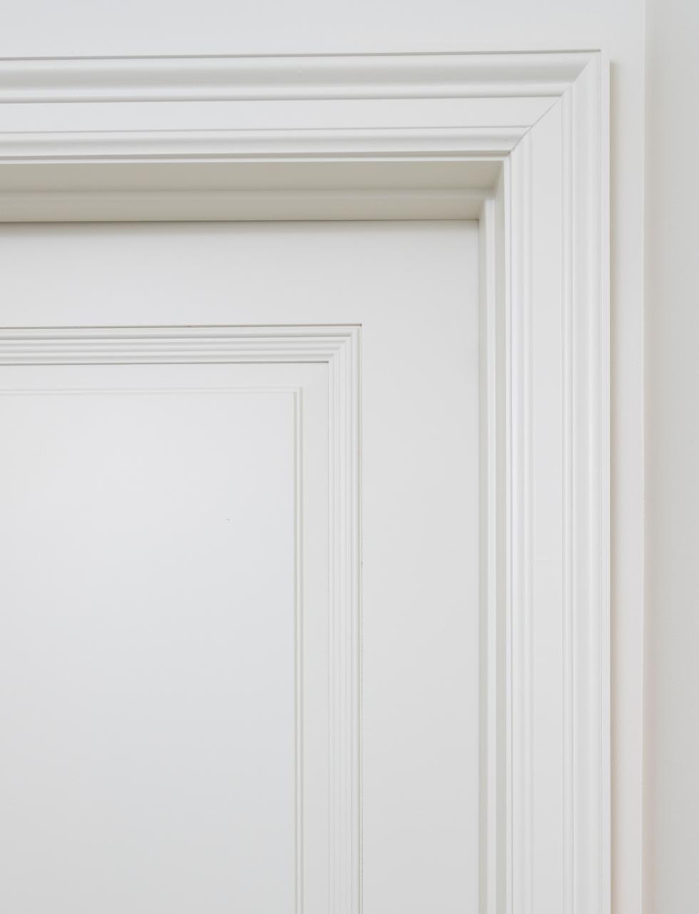 TS1000 doors in MDF with Low Profile (LP) moulding and Double Hip (D) panel.