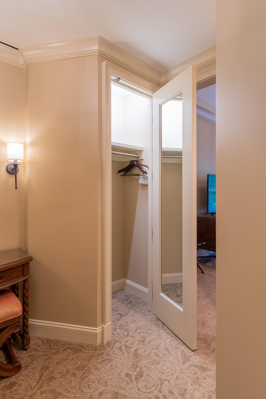 TS3100 closet door in MDF features an inset mirror, Roman Ogee (OG) sticking and Scoop (B) panel.