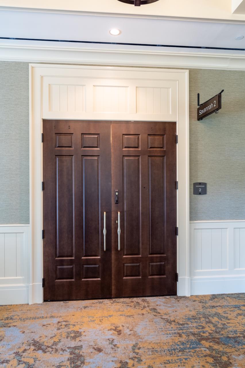 Pair of TS6050 doors in maple with Roman Ogee (OG) sticking and Scoop (B) bladder-pressed panel.